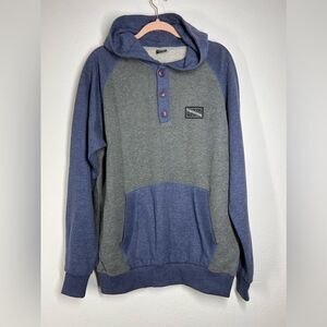 Zimstern men’s Cotton Hoodie quatre bottom blue gray size M made in Switzerland